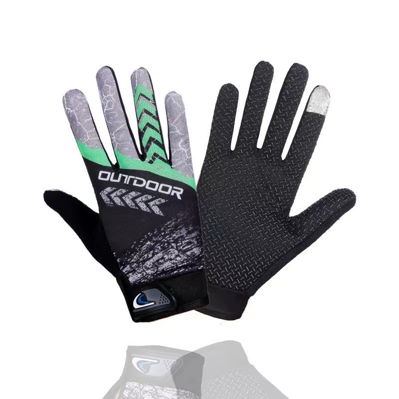 Cycling gloves for outdoor men and women, sports cycling, hiking, cycling, sun protection, anti slip, touch screen, all finger knitted gloves