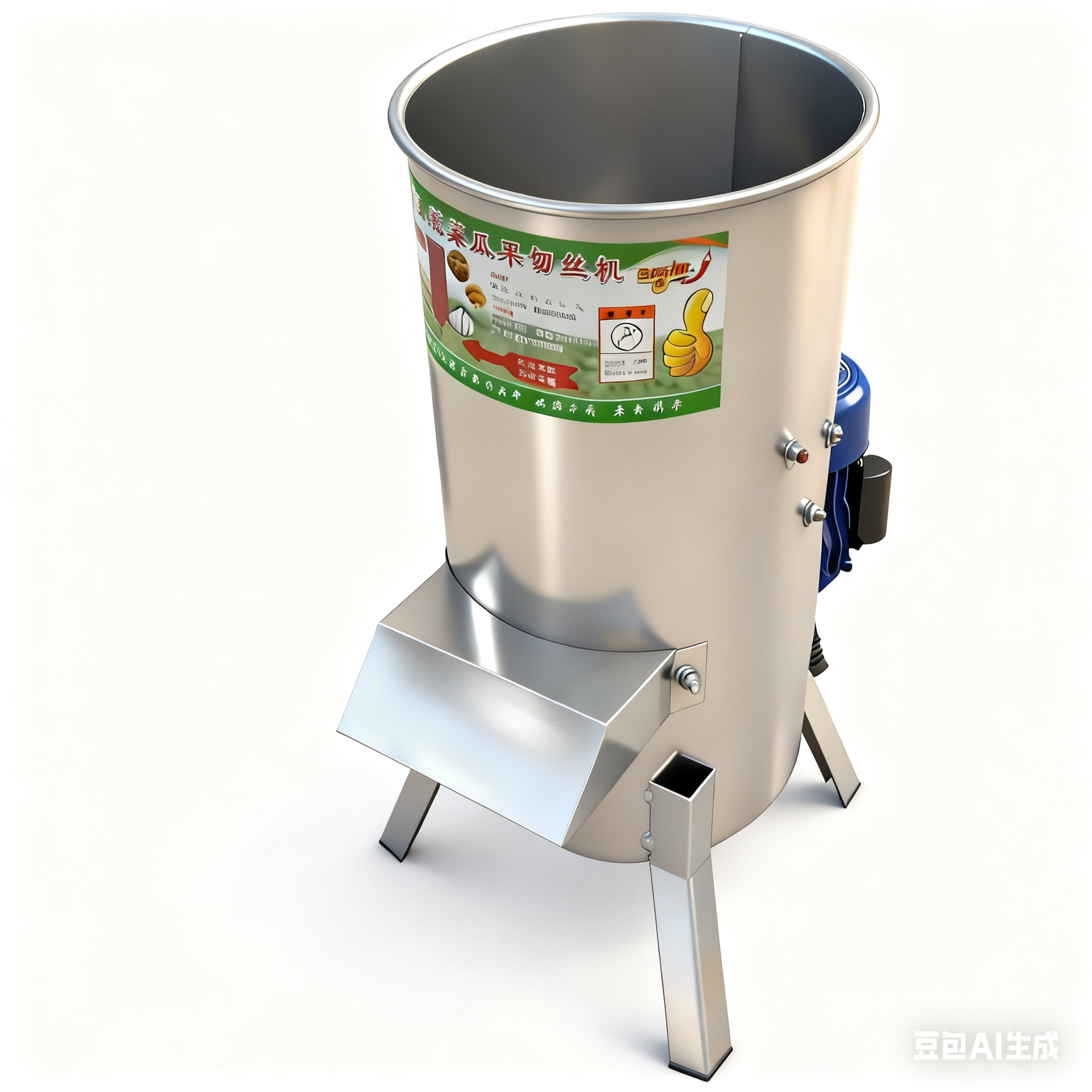 Industrial grade stainless steel farm vegetable shredder