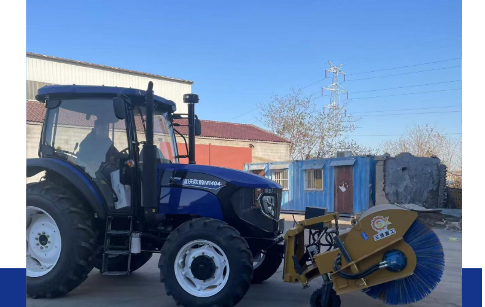 Self powered snow sweeper 3.3m car mounted roller brush snow removal machine, easy to install, good snow removal effect