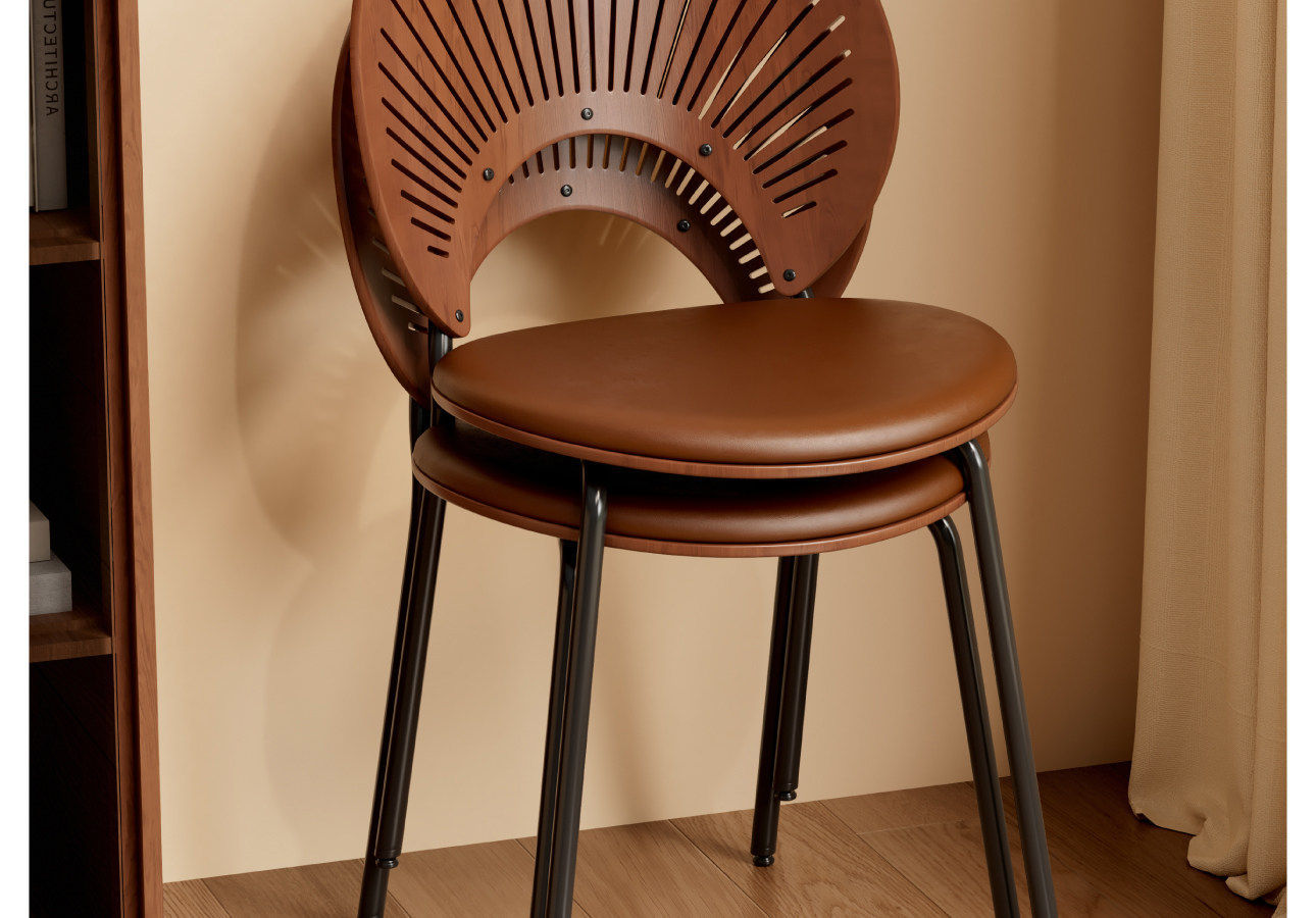 Dining chairs, solid wood coffee chairs, vintage backrests, dining tables, chairs, simple kitchens for home use, dining negotiations, leisure, shell chairs