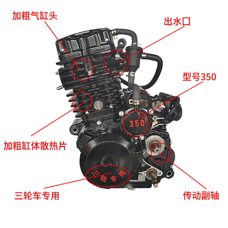 Мотоциклетный двигатель [Qiwei 350 Water Cooling] Трицикл двигатель