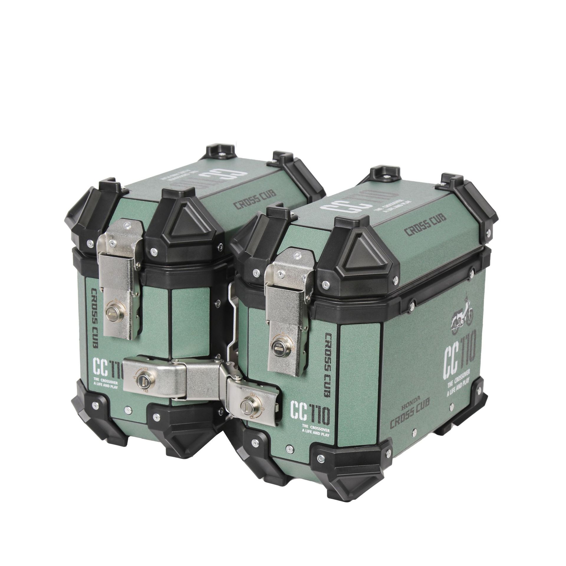 18L Border Box CC110 PG-1 Трех коробки алюминиевого сплава наклейка мотоциклера цветочный хвост