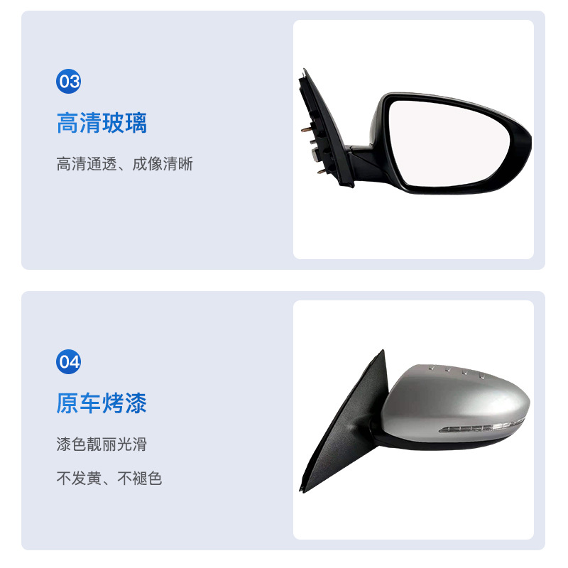 Применимо к Kia K5 Reversing Mirror Assembly 11-15 K5 с лаком -жемчужным белым зеркалами заднего вида складной отражатель