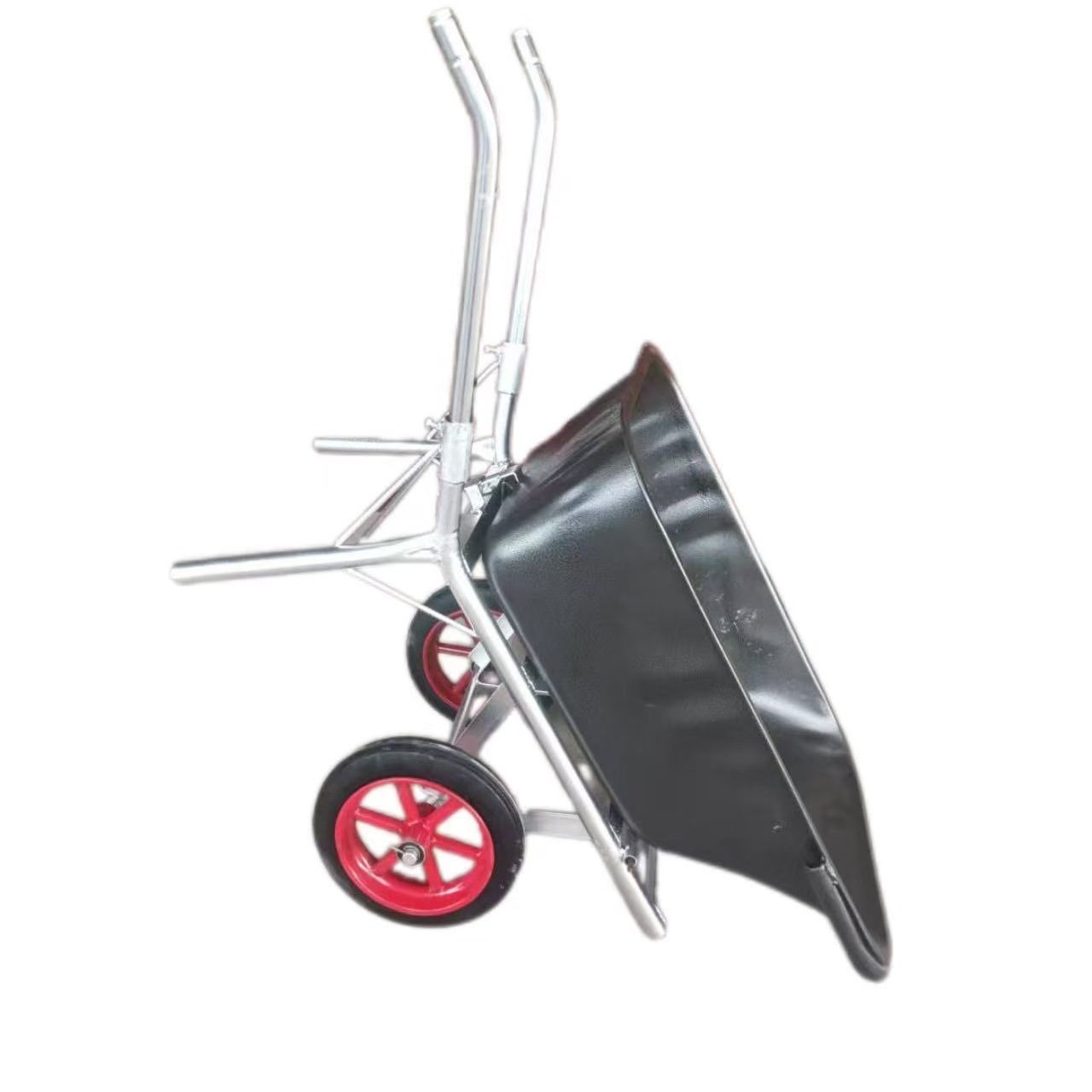 Thickened double wheeled single wheeled handcart for household construction sites, double wheeled single wheeled dump truck for breeding farms, garden soil handling truck