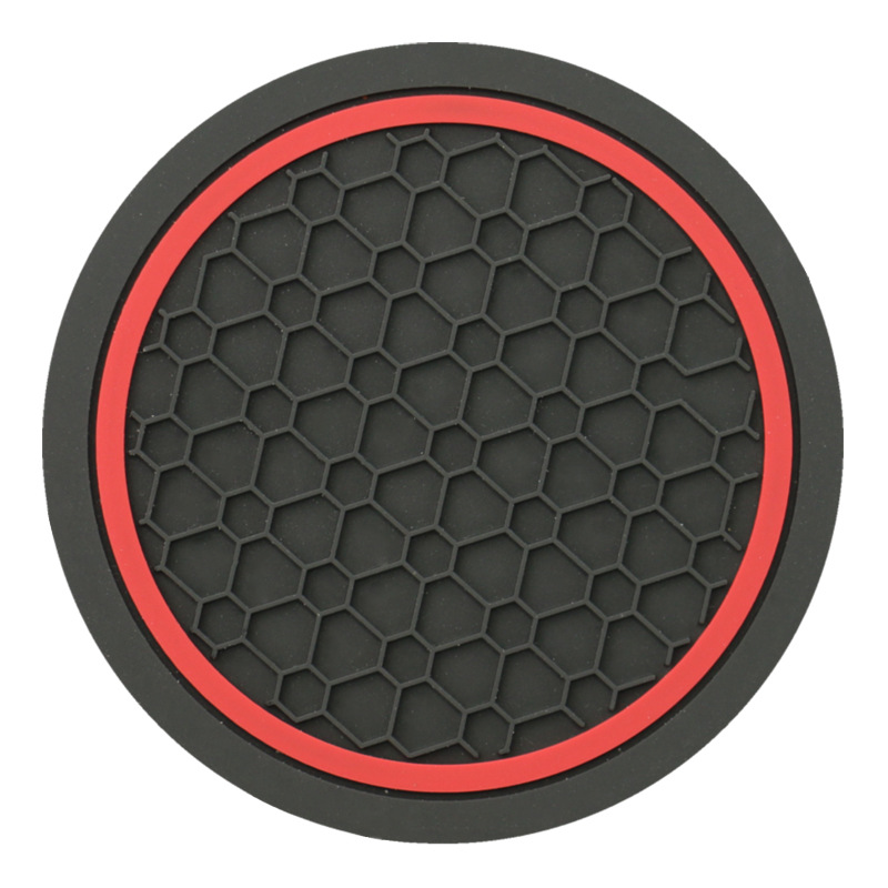 Car Coaster Cross-Crored Honeycomb Single Circle Coaster Поставляется против диаметром анти скольжения 7 см мягкого клея творческая тепловая изоляция