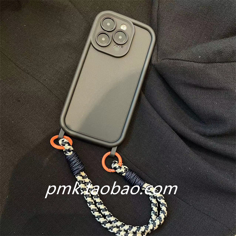 Personalized contrasting woven lanyard suitable for Apple 17 Promax phone case, iPhone 13 wristband, handheld, all inclusive 15