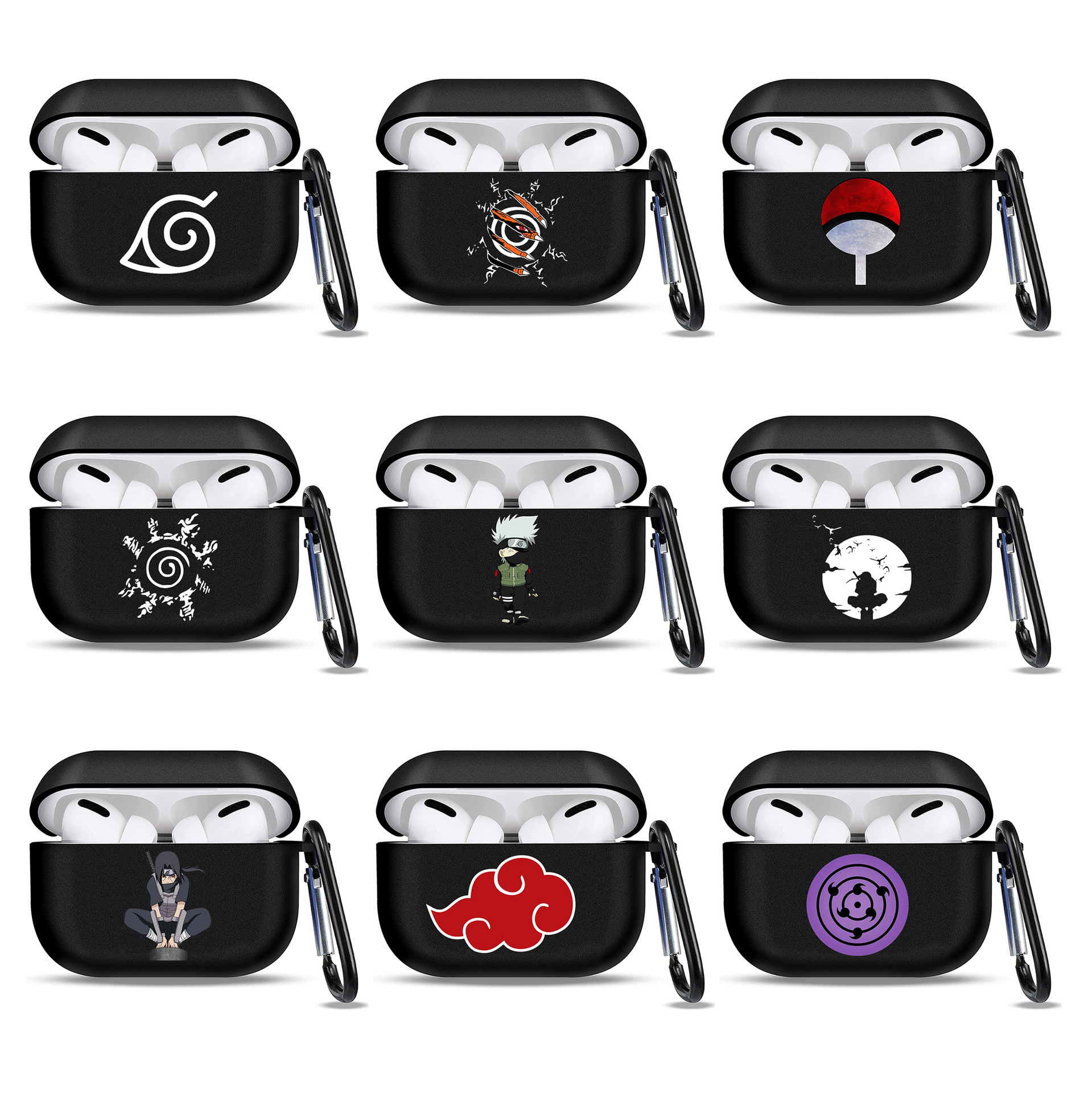火影忍者airpods1/2保护套airpods3代蓝牙耳机壳宇智波写轮眼潮男