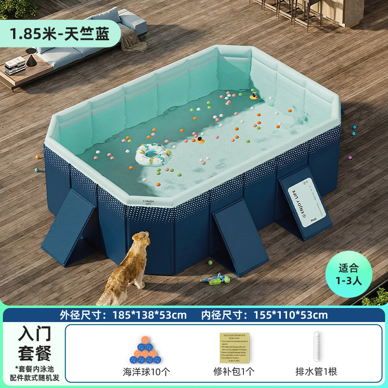 Cross border swimming pool, thickened wear-resistant inflatable swimming pool, outdoor non foldable play pool, children's home pool, beach