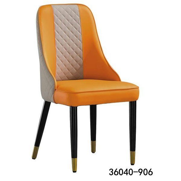 Стул обеденный кожаный с высокой спинкой Zongju Furniture 36040-906 в современном стиле