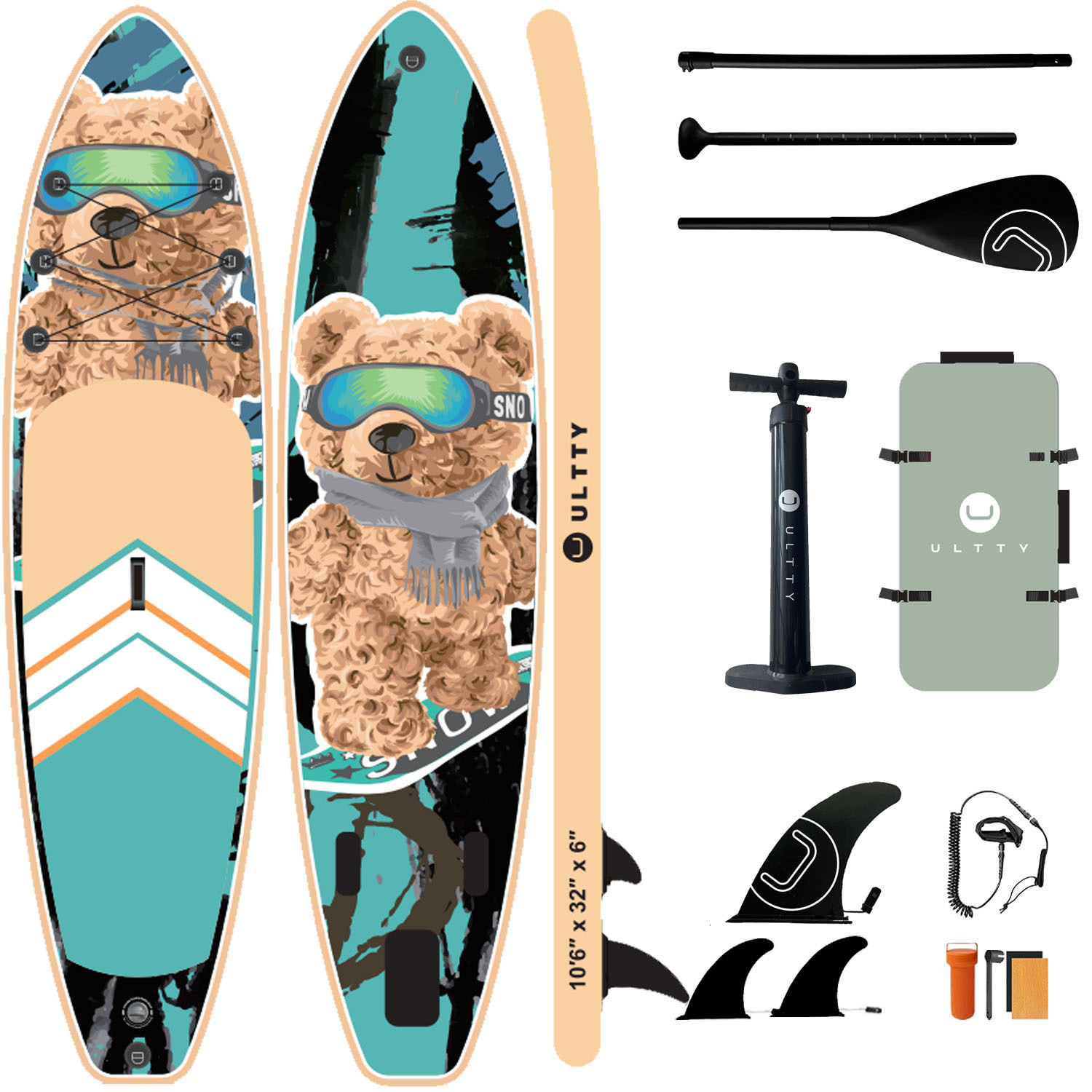 ULTRATY Cross border Sup Paddleboard Inflatable Stand Upright Paddle Board Adult Water Yoga Support Board Surfboard