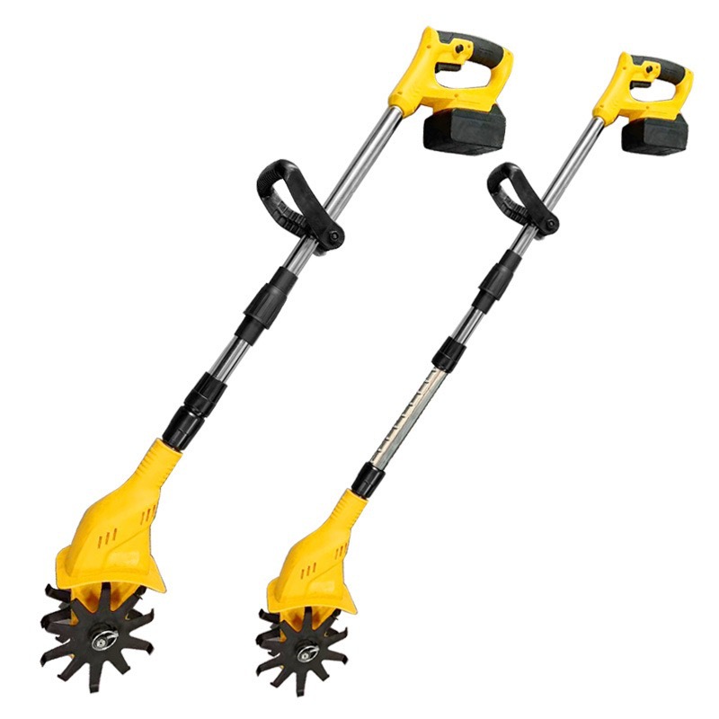 Handheld lithium battery micro tiller, soil loosening machine, agricultural soil turning machine, small household electric hoe, rotary tiller, lightweight