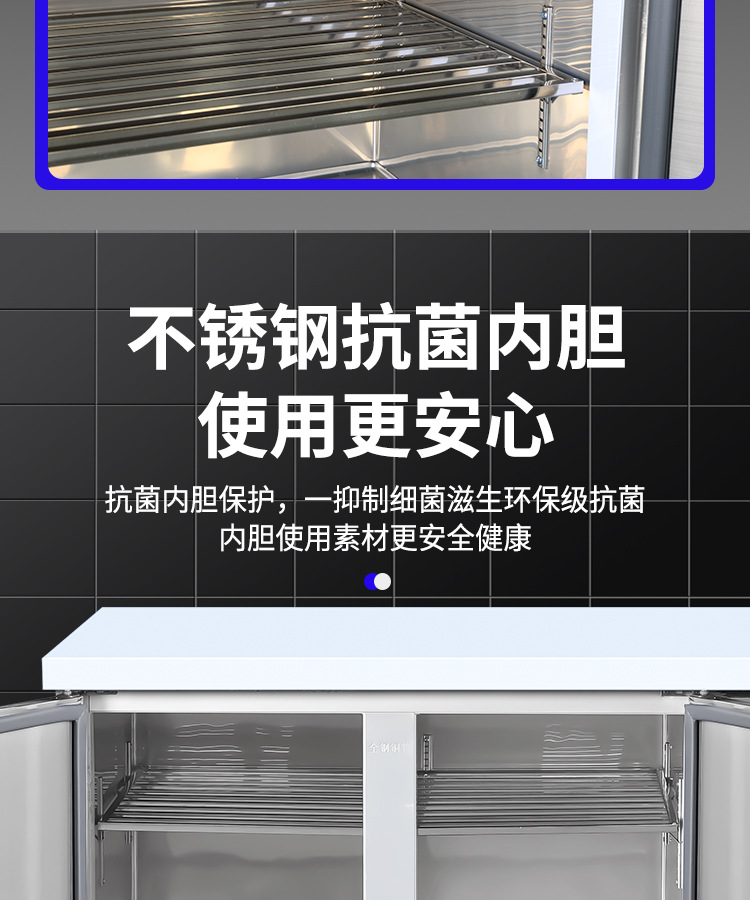 Commercial operation table, freezer, stainless steel kitchen, refrigeration, freezing workbench, refrigerator, direct cooling, flat freezer, manufacturer wholesale