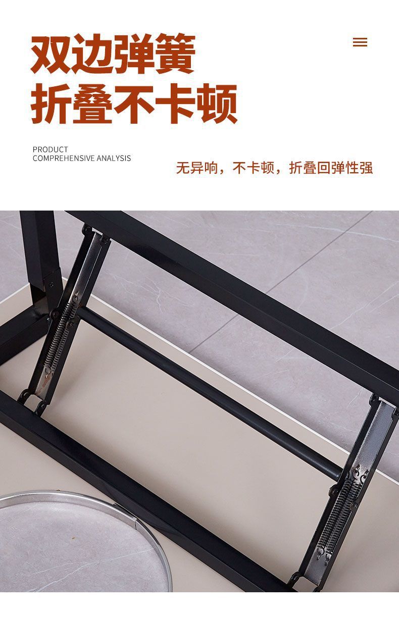 Folding hotpot table, perforated table, square table, induction cooker, dining table, barbecue stall, low table, rental, convenient for home use, folding table