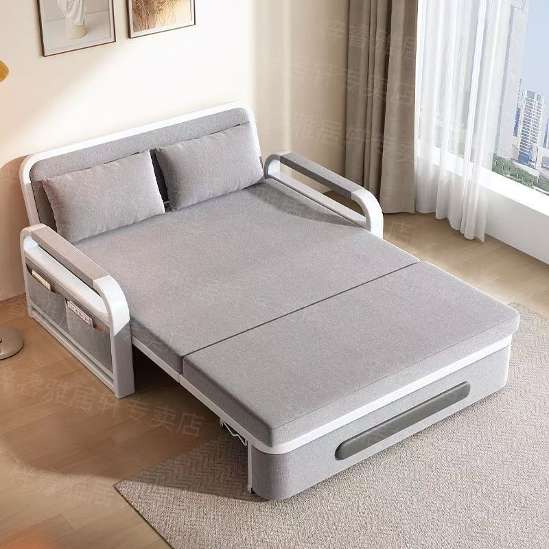 Internet celebrity popular item, detachable and washable imitation cotton linen sofa bed, living room balcony dual-use leisure sofa bed, multifunctional folding sofa bed