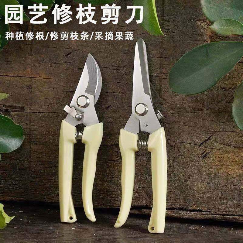Strong stainless steel pruning shears for rough branches, orchard fruit picking, specialized flower pruning and fruit thinning, multifunctional garden tree branches shears