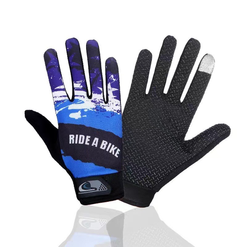 Cycling gloves for outdoor men and women, sports cycling, hiking, cycling, sun protection, anti slip, touch screen, all finger knitted gloves