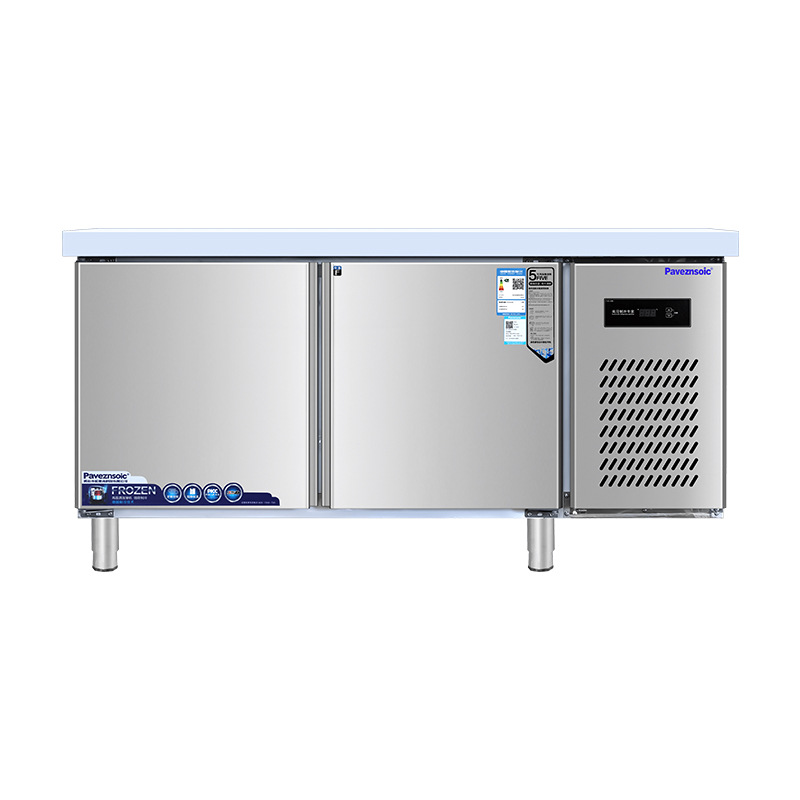 Commercial operation table, freezer, stainless steel kitchen, refrigeration, freezing workbench, refrigerator, direct cooling, flat freezer, manufacturer wholesale