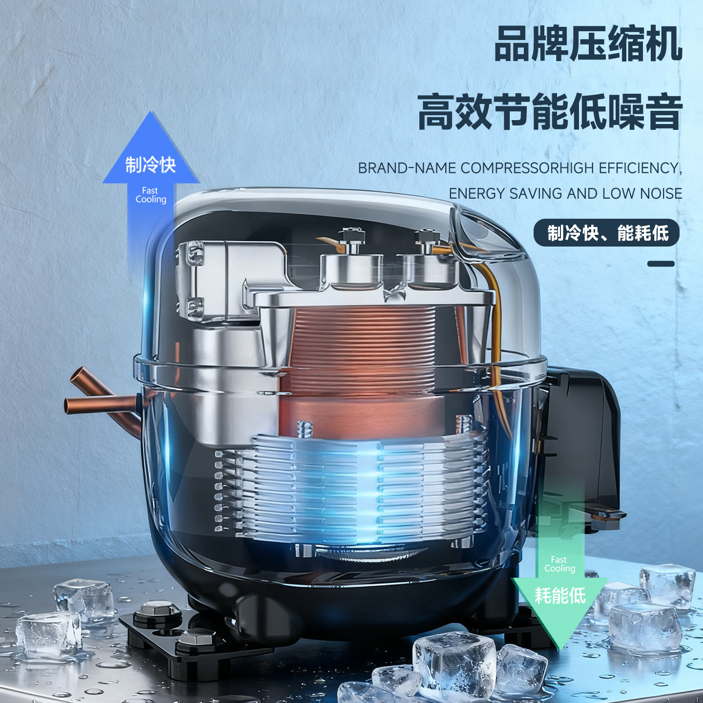 Cross border commercial refrigerated pizza spreading table display cabinet refrigerator air-cooled operation table slotted blue light salad table fruit