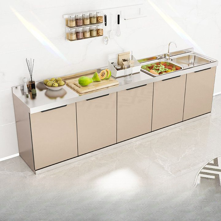 Stainless steel household cabinet, stove cabinet, kitchen integrated cabinet, storage cabinet, dining cabinet, sink, bowl cabinet, storage cabinet