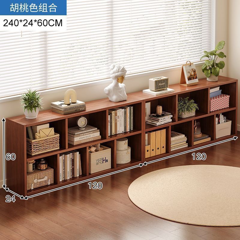 Bookshelf, floor to ceiling storage rack, living room, household low cabinet, storage cabinet, grid cabinet, bedroom storage cabinet, simple bookshelf