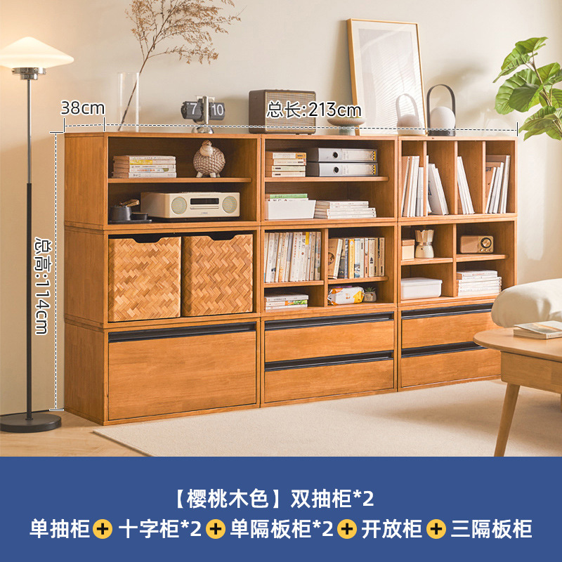 Модульный стеллаж-шкаф из массива дерева Chenjie Furniture