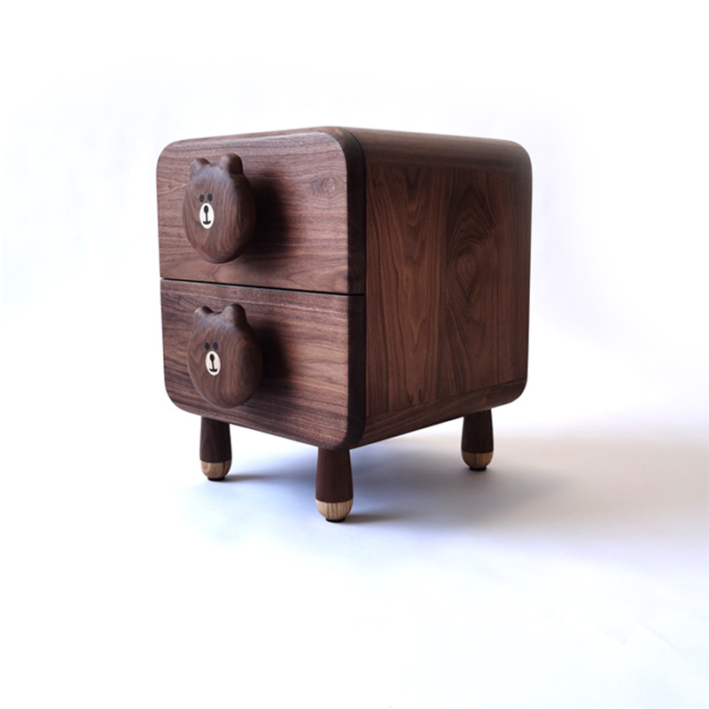 Прикроватная тумбочка из массива черного ореха AMY Furniture
