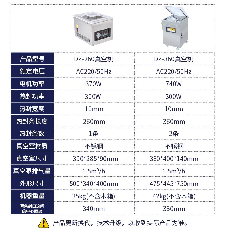 Ruili DZ-260 desktop vacuum packaging machine, food preservation vacuum machine, single chamber vacuum machine, commercial packaging machine