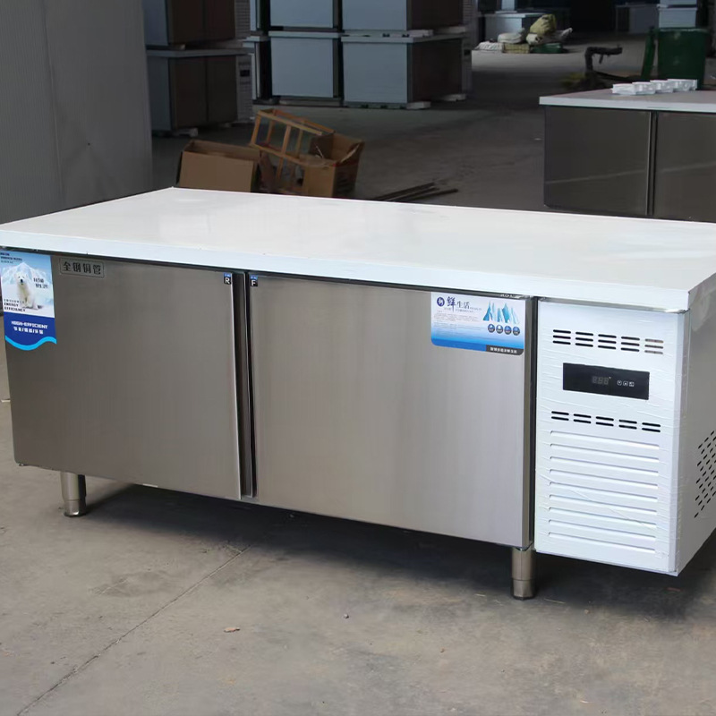 Commercial fresh-keeping and freezing workbench, dual temperature kitchen operation console, refrigeration workbench