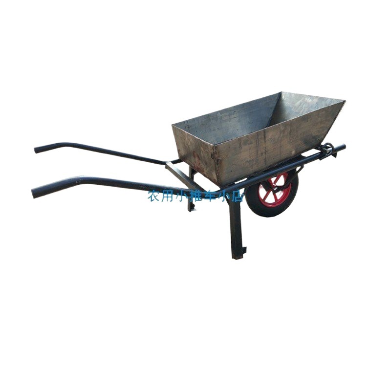 Unicycle, chicken bus, single wheel handcart, tiger cart, construction site dump truck, driver pushing, agricultural orchard transport truck