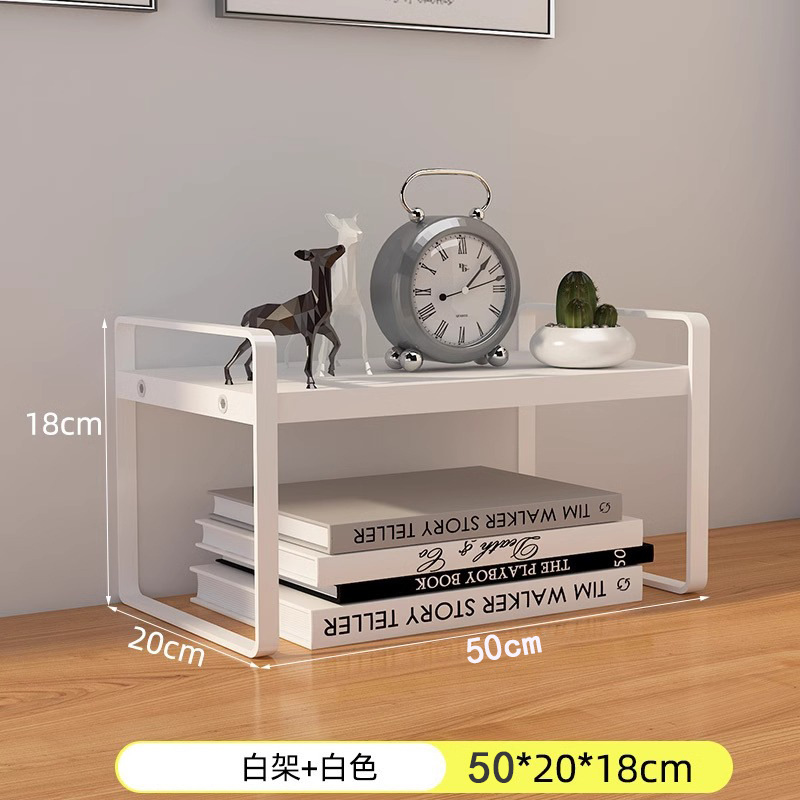 Desktop storage rack, multi-layer desk storage rack, office desk, layered rack, wrought iron student dormitory desk, small bookshelf on the table