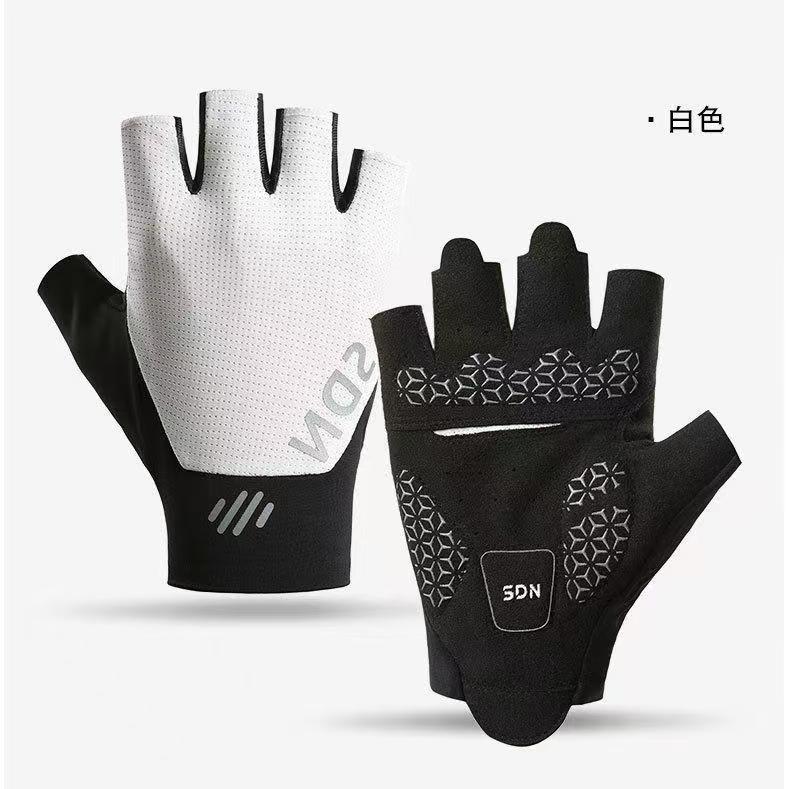 Cycling fitness half finger gloves for men and women, anti slip, shock-absorbing, breathable road bikes, mountain bikes, thin gloves