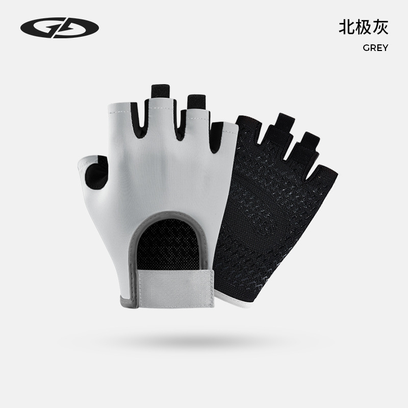 Outdoor cycling gloves, women's yoga training, cycling equipment, anti slip silicone shock absorption, fitness half finger gloves, men's