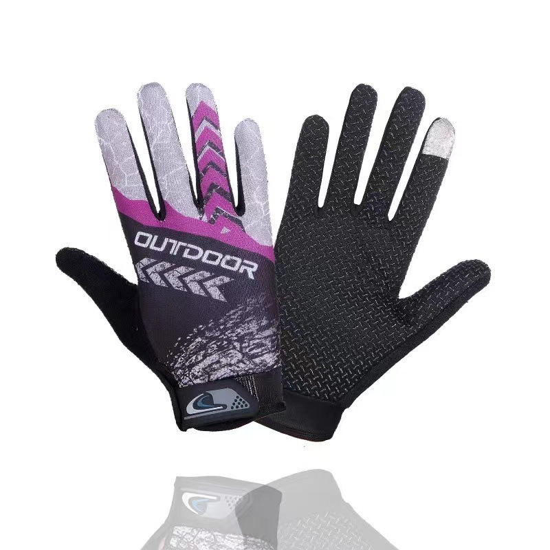Cycling gloves for outdoor men and women, sports cycling, hiking, cycling, sun protection, anti slip, touch screen, all finger knitted gloves