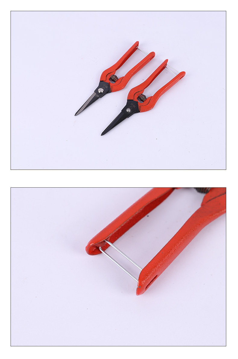 Korean Scissors Multi purpose Industrial Iron Sheet Electronic Scissors Manufacturer Wholesale Garden Spring Scissors Straight Head Pruning Scissors