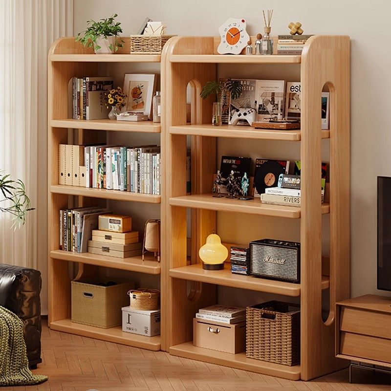 Bookshelf, floor to ceiling storage rack, integrated wall facing corner storage cabinet, simple student home use, no space occupation, solid wood bookshelf
