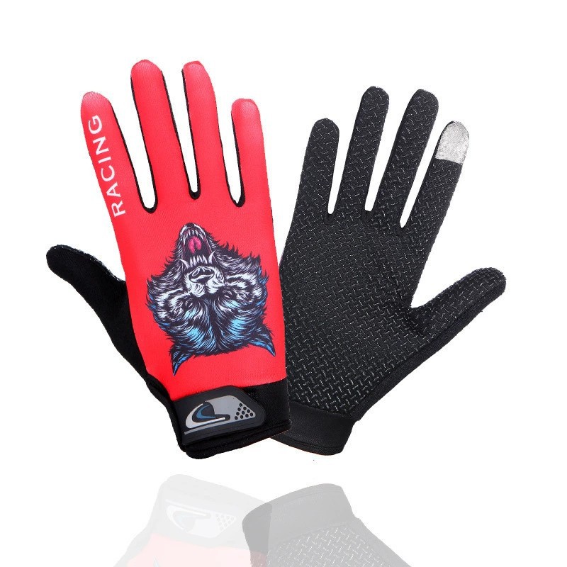Cycling gloves for outdoor men and women, sports cycling, hiking, cycling, sun protection, anti slip, touch screen, all finger knitted gloves