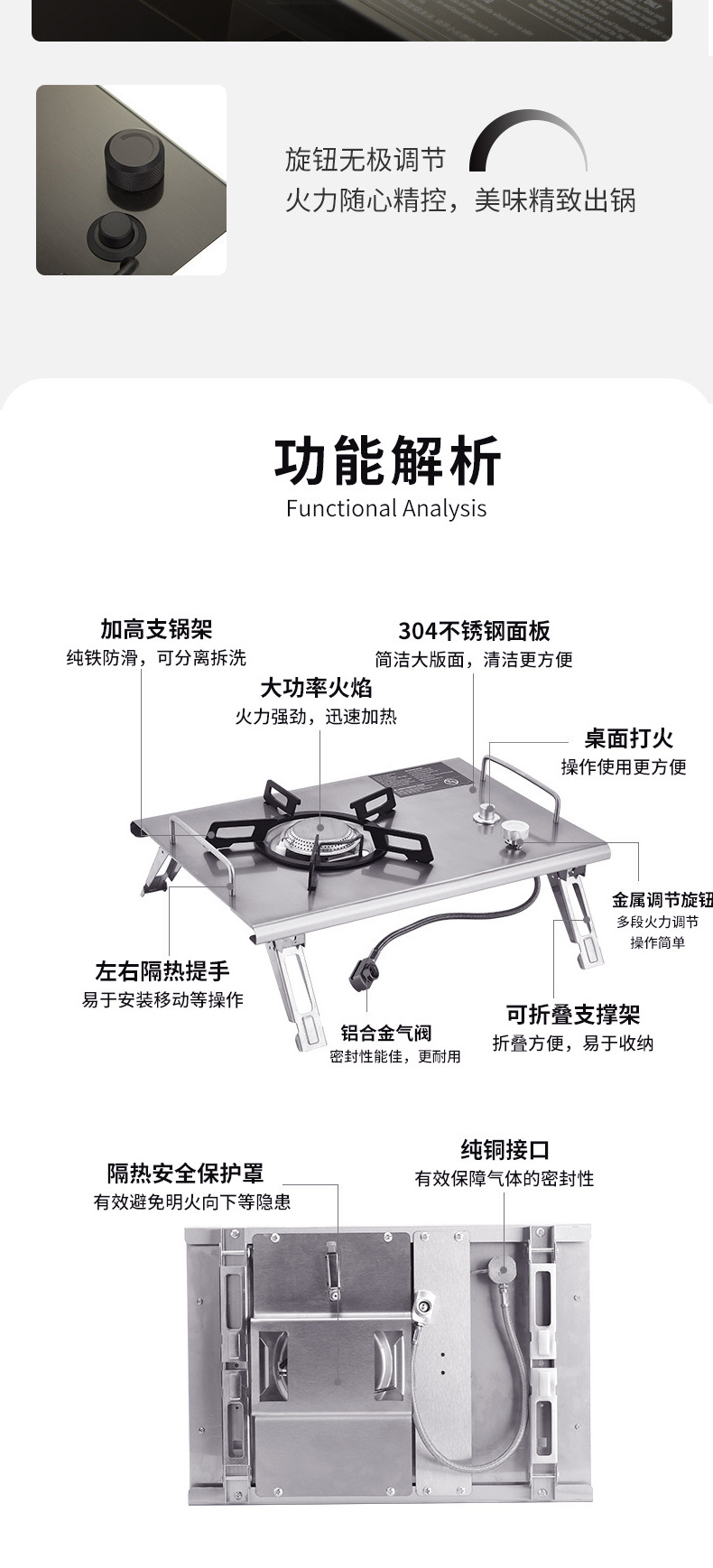Outdoor camping portable folding merchant unit IGT stove gas stove camping card stove IGT stove desktop picnic stove
