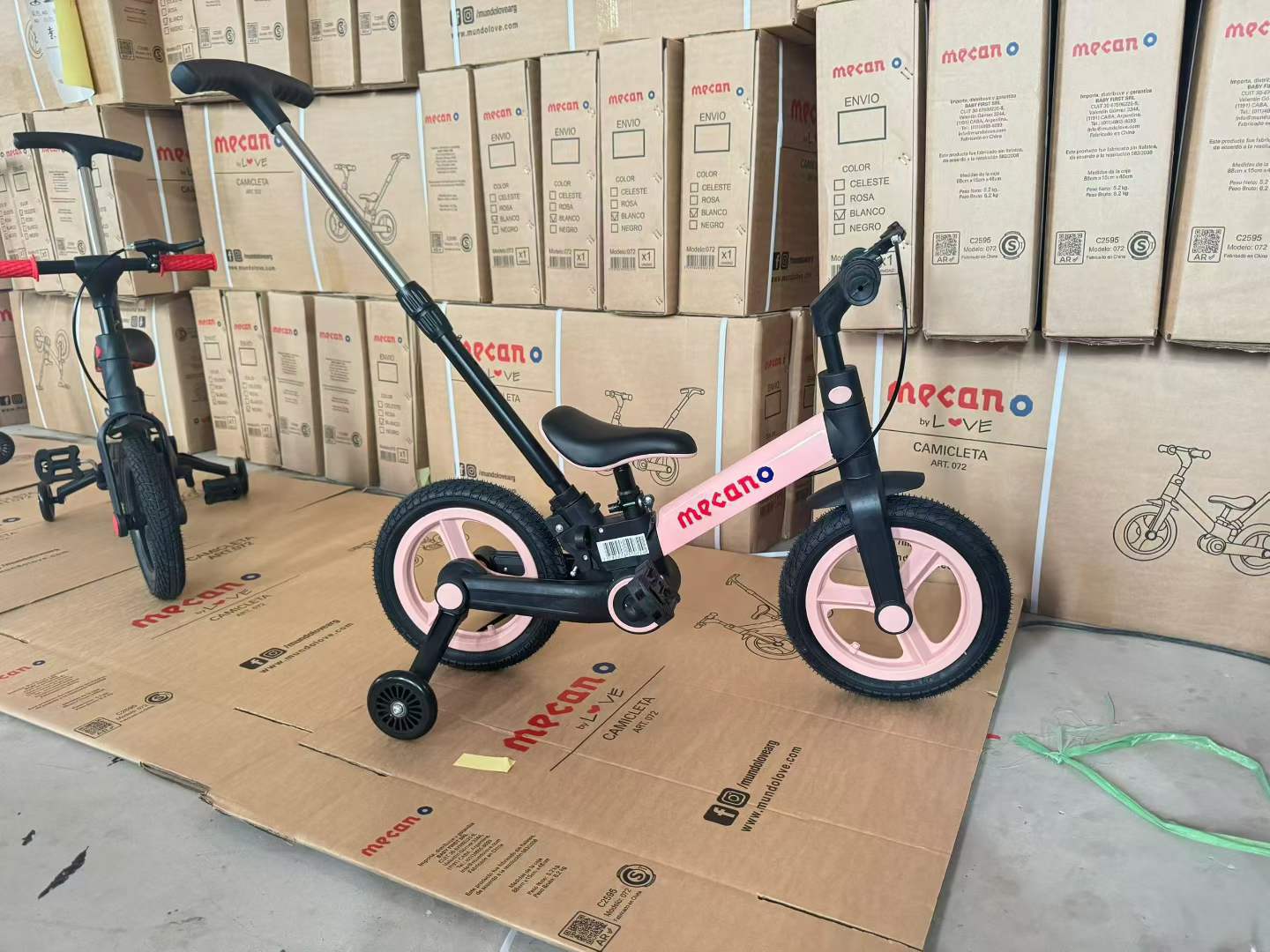 Foreign trade multifunctional children's folding tricycle two in one balance bike with handbrake pedal for children's baby bicycle