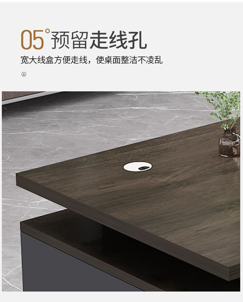 Office Desk Simple Modern Office Furniture Boss Desk and Chair Combination Manager President Single Desk Large Class Desk