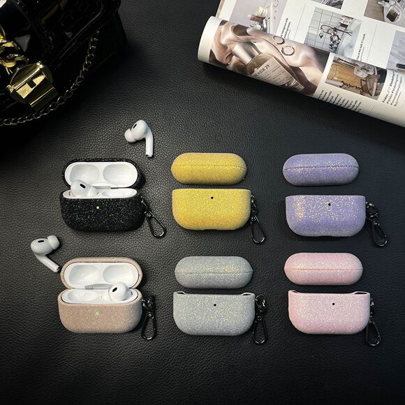 Suitable for Apple Airpodspro3 Bluetooth earphone protective case Airpodspro2 lychee pattern protective case
