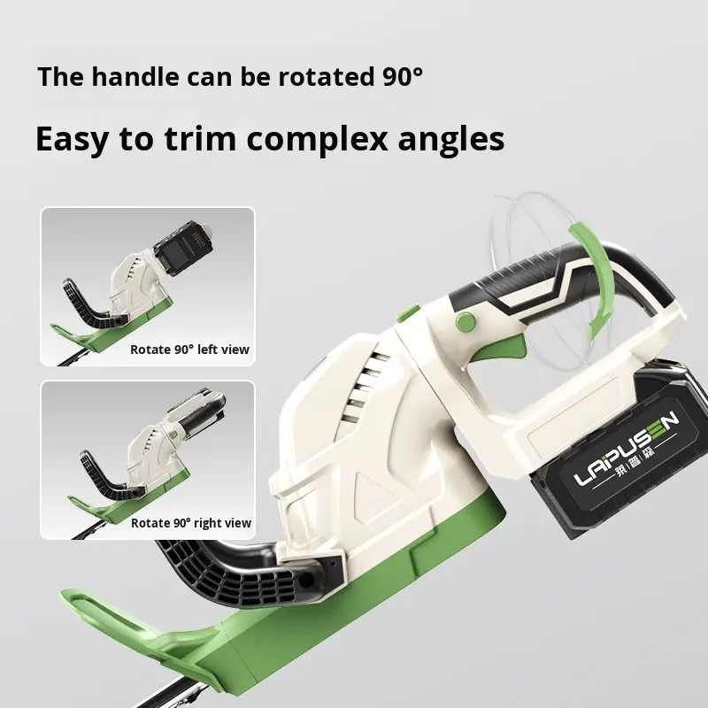 Upgraded lithium battery cordless electric hedge trimmer for household garden shrub pruning, fence trimming, and pruning