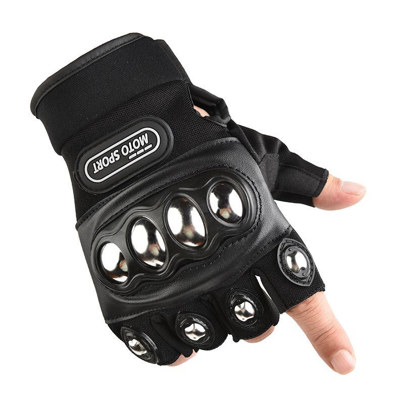 Motorcycle riding gloves men's stainless steel hard shell anti fall mountain bike riding equipment gloves cross-border