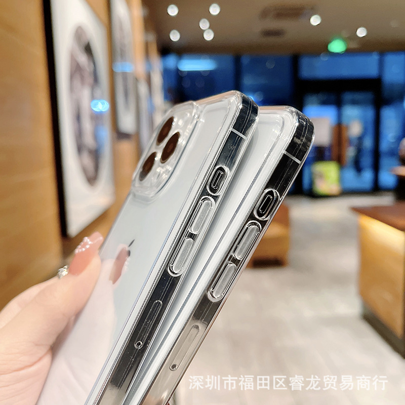 透明适用苹果15/16防摔14手机壳iphone13pro手机套PM软壳11批发13