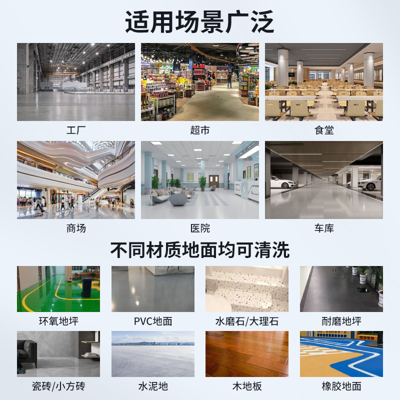 MT50/55BP手推式自动洗地车商场物业酒店扫地机商用地面洗地机