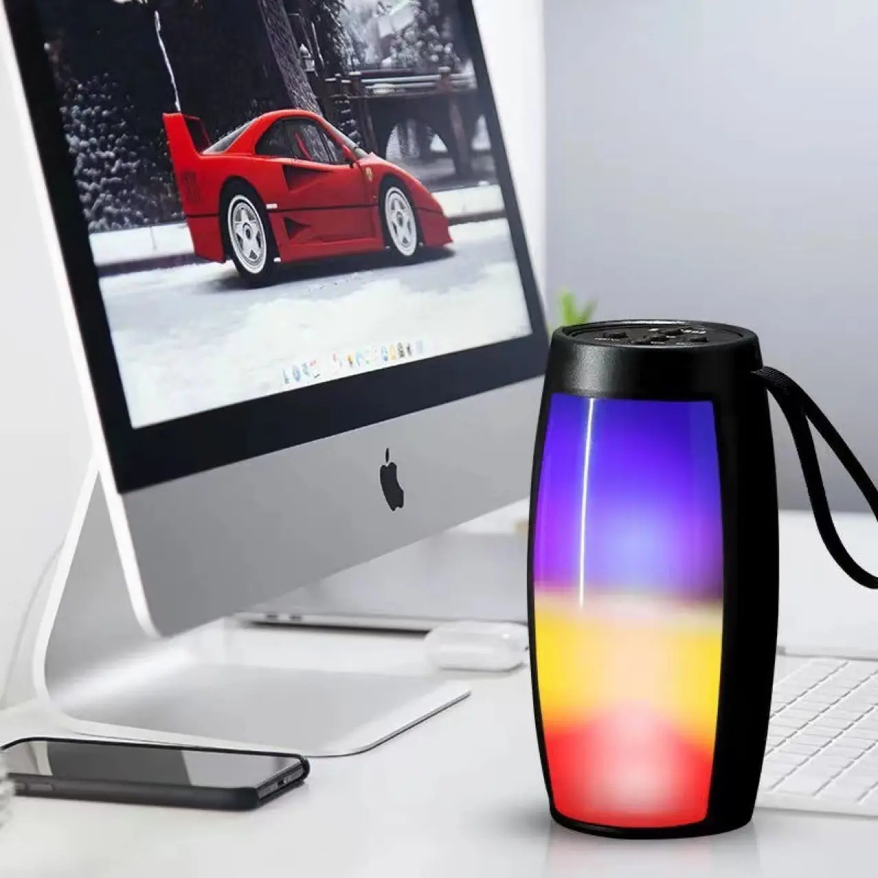 Беспроводная портативная Bluetooth-колонка Music Pulse 1202 с RGB-подсветкой