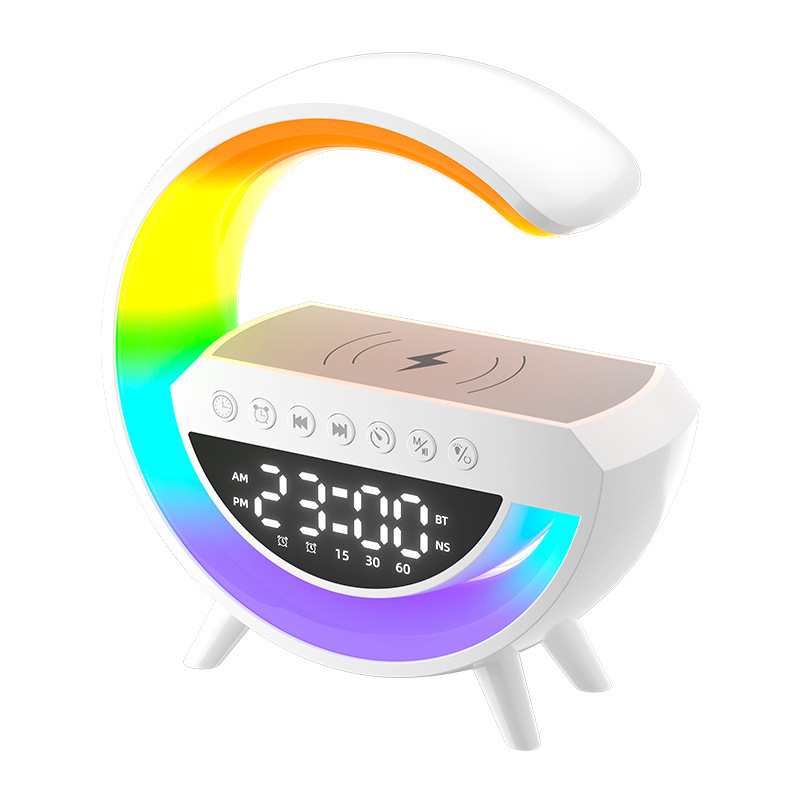 Многофункциональная беспроводная колонка-часы G63 с RGB-подсветкой