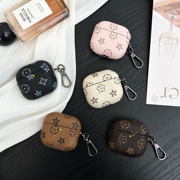 Suitable for Apple Airpodspro3 Bluetooth earphone protective case Airpodspro2 lychee pattern protective case