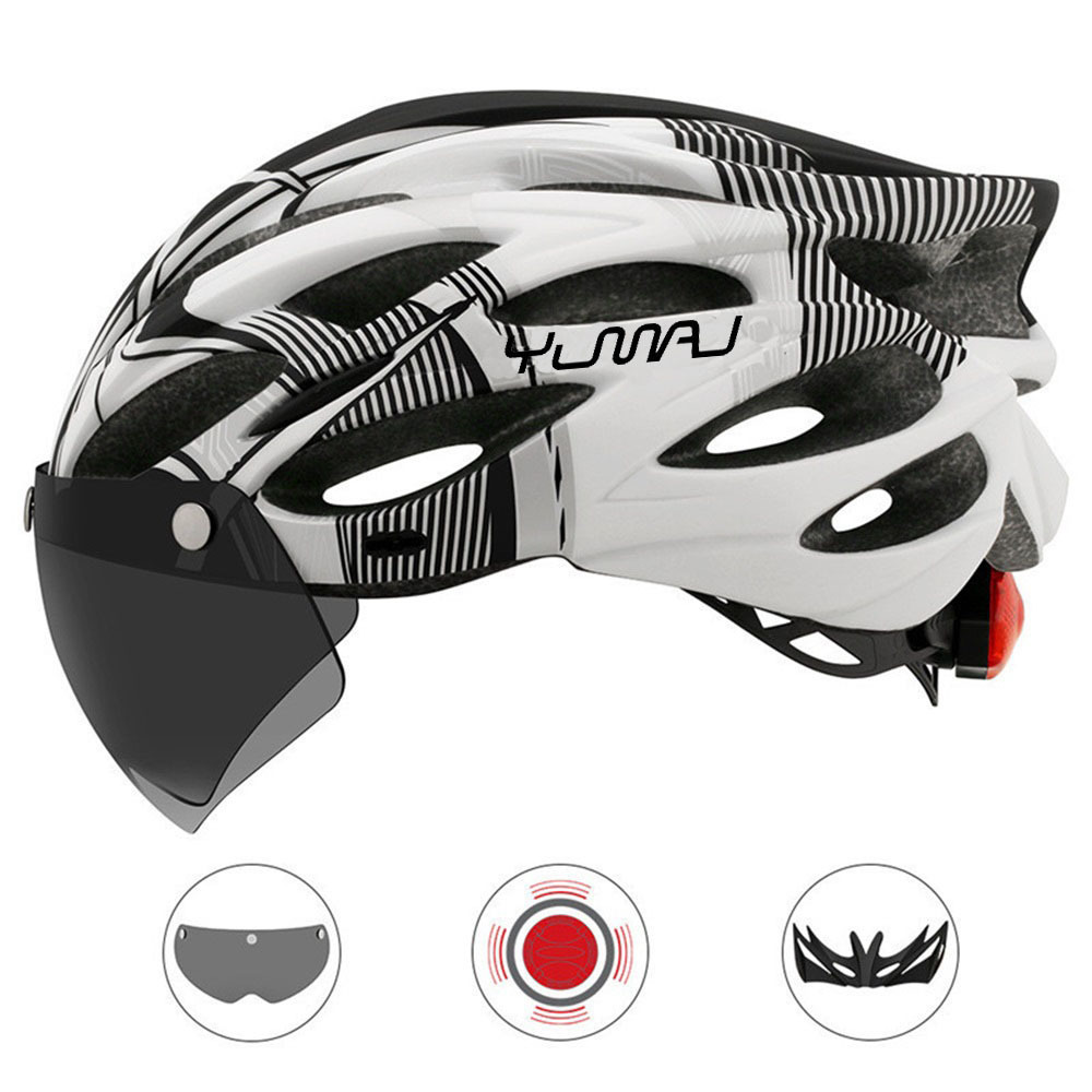 YUMAJ Allroad Sports, Leisure, Commuting, Multi functional Highway, Mountain Bike Riding, Taillight Helmet