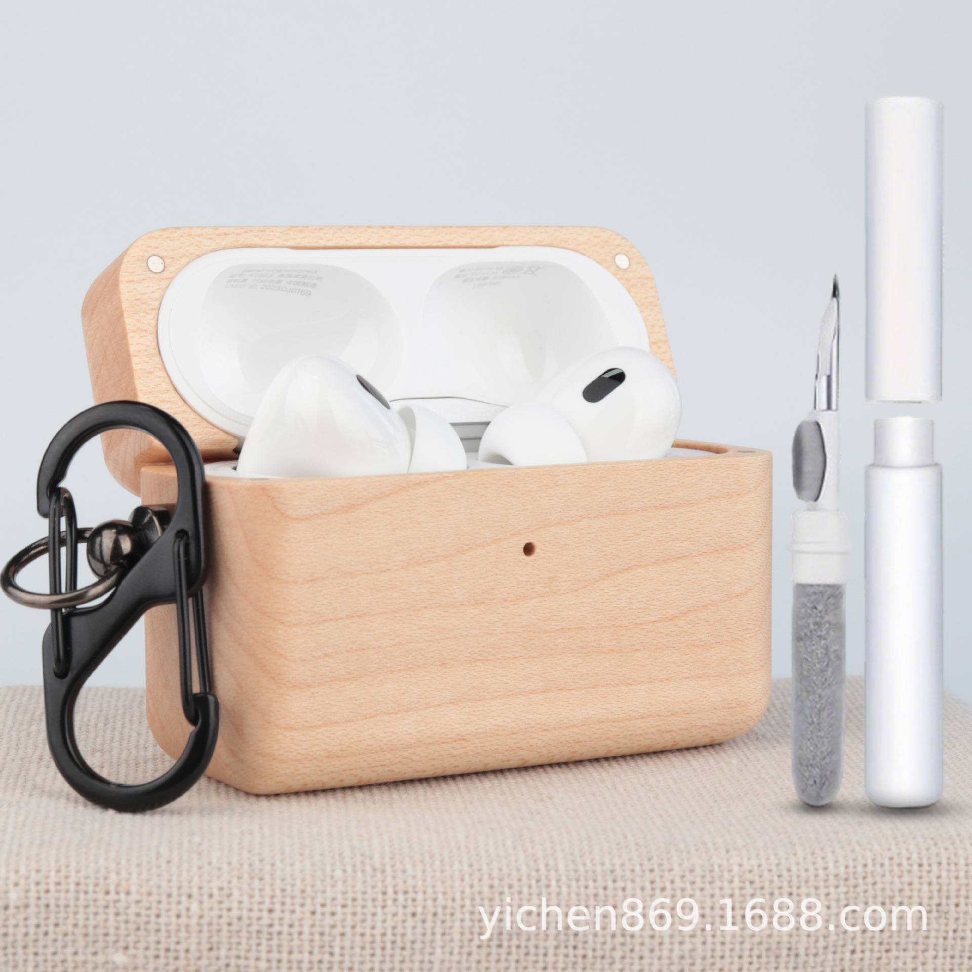 跨境APPLE新款AirPods pro3木质耳机壳适用蓝牙耳机保护壳耳机壳