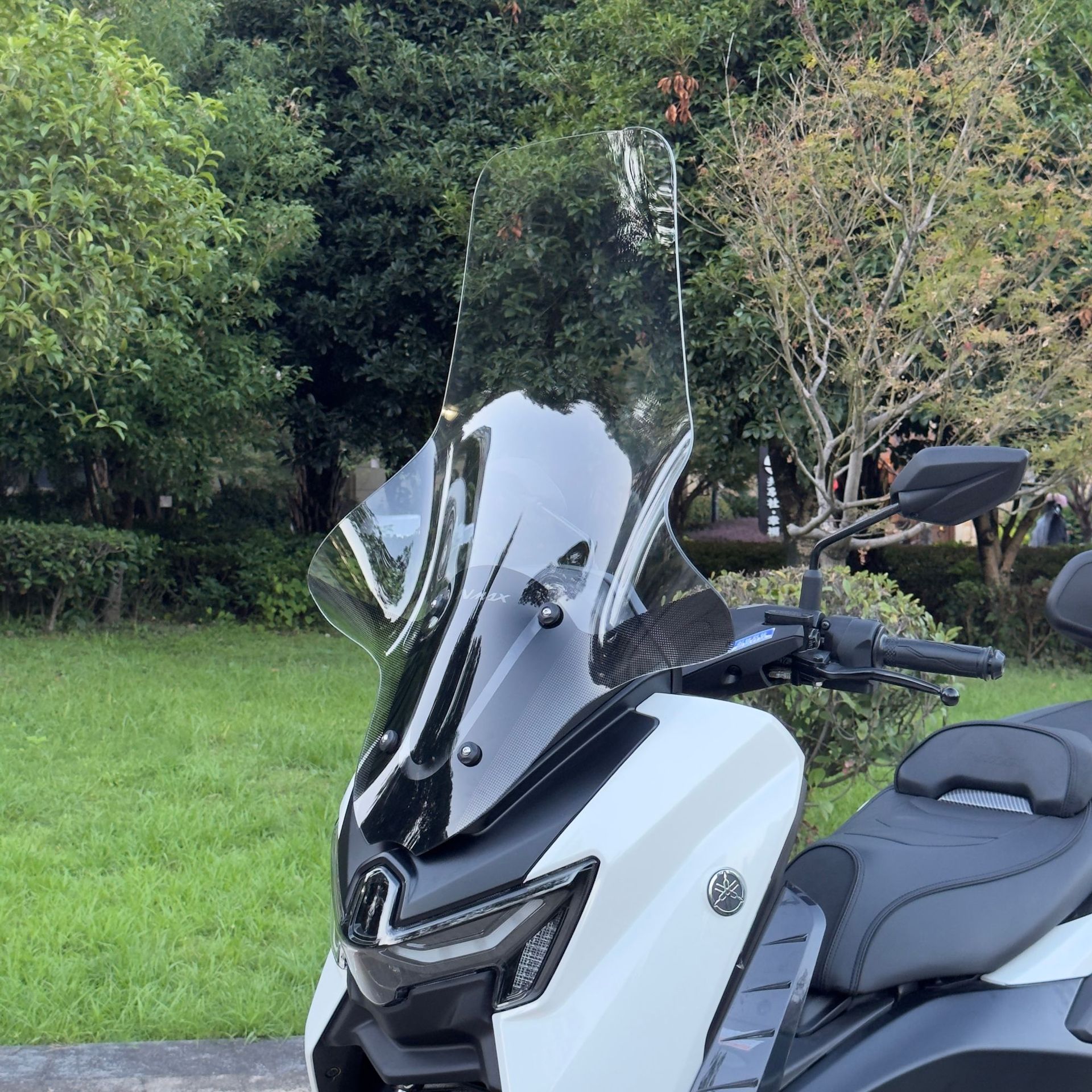 Подходит для 25 Yamaha NMAX155, модифицированное большое лобовое стекло NMAX155, повышенное большое лобовое стекло, 76 см, неразрушающее